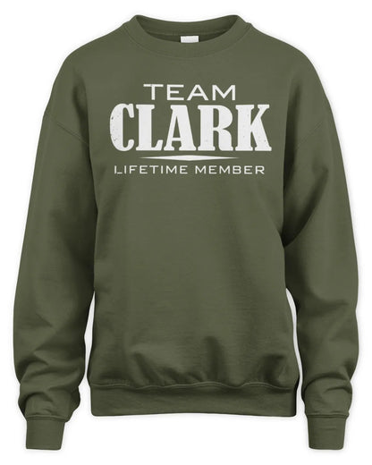 CLARK BL62-K4-128 - Personalized “Team NAME Lifetime Member” - Unisex Sweatshirt - Military Green
