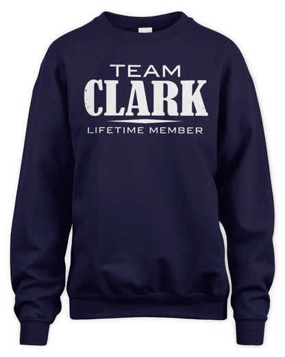 CLARK BL62-K4-128 - Personalized “Team NAME Lifetime Member” - Unisex Sweatshirt - Navy