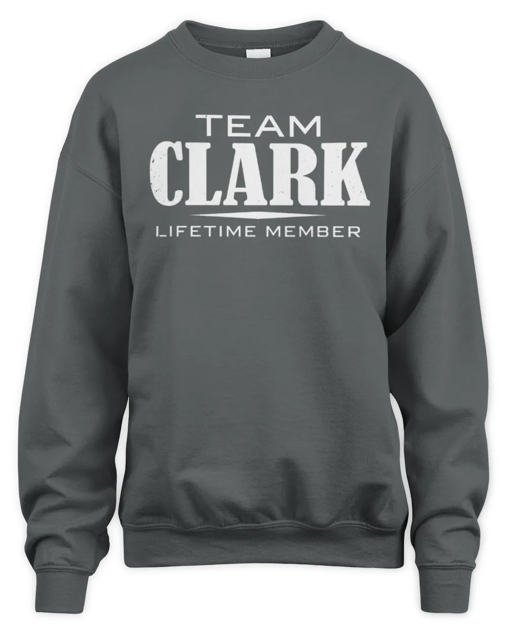 CLARK BL62-K4-128 - Personalized “Team NAME Lifetime Member” - Unisex Sweatshirt - Charcoal