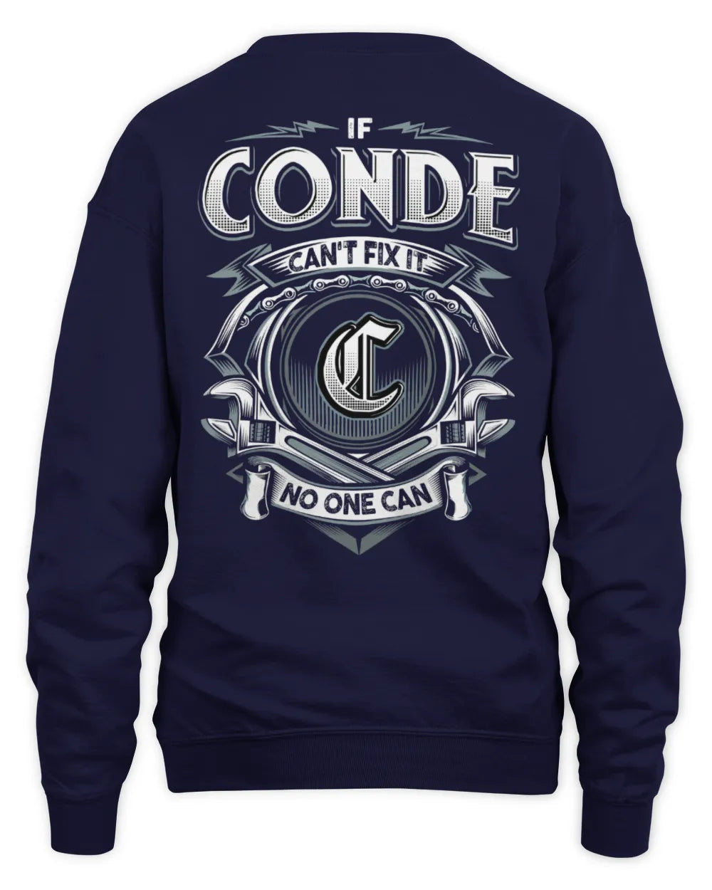 CONDE AP81-K4-626 - Personalized Ahmed Quote Apparel “If Ahmed Can't Fix It, No One Can” - Unisex Sweatshirt - Navy