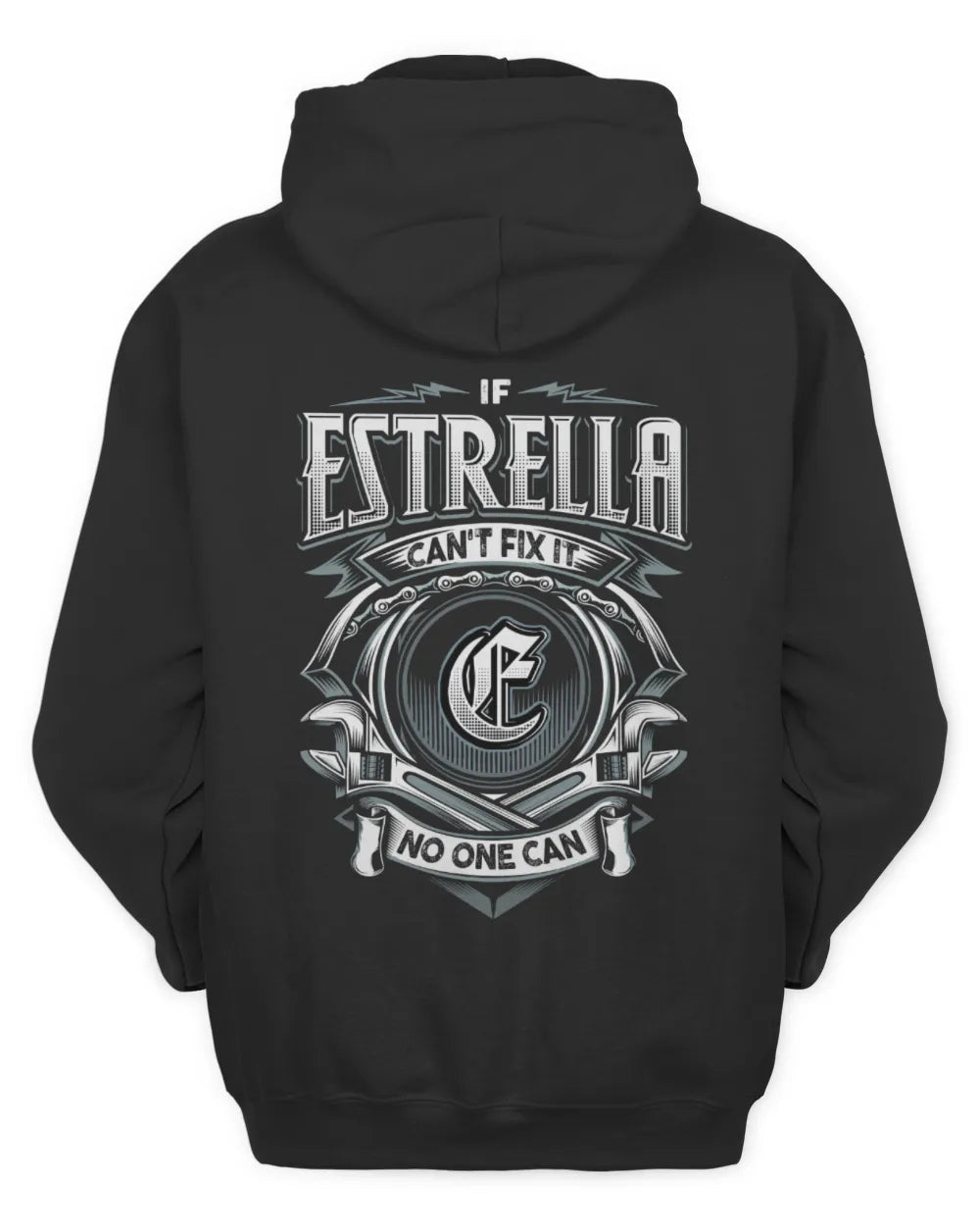 ESTRELLA AP81-K4-626 - Personalized Ahmed Quote Apparel “If Ahmed Can't Fix It, No One Can” - Unisex Hoodie - Black