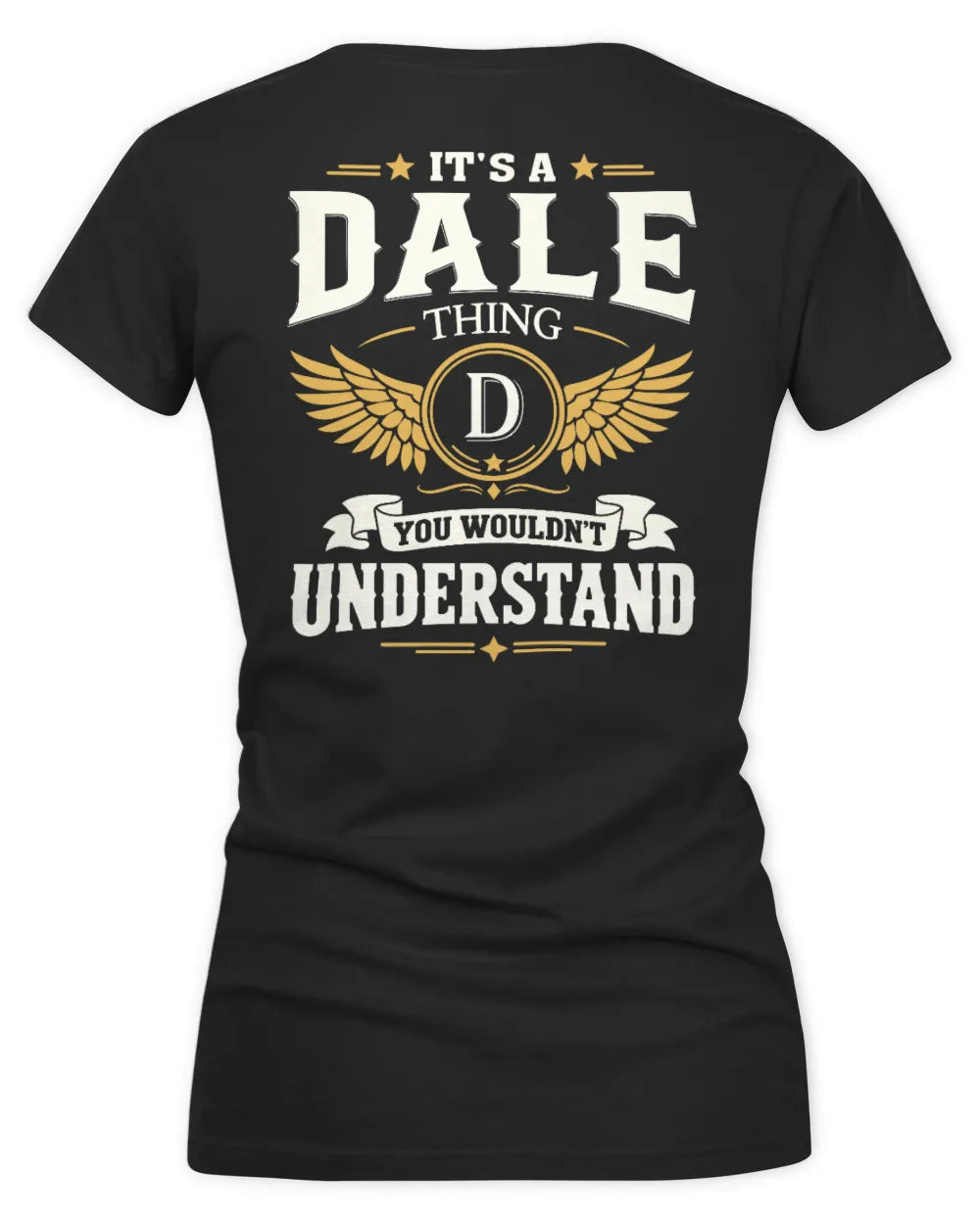 DALE KT06-M008 It’s a [NAME] Thing – You Wouldn’t Understand | Personalized Vintage T-Shirt - Women's V-Neck T-Shirt - Black