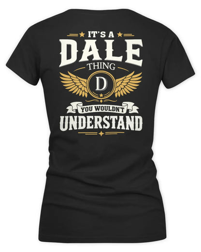 DALE KT06-M008 It’s a [NAME] Thing – You Wouldn’t Understand | Personalized Vintage T-Shirt - Women's V-Neck T-Shirt - Black