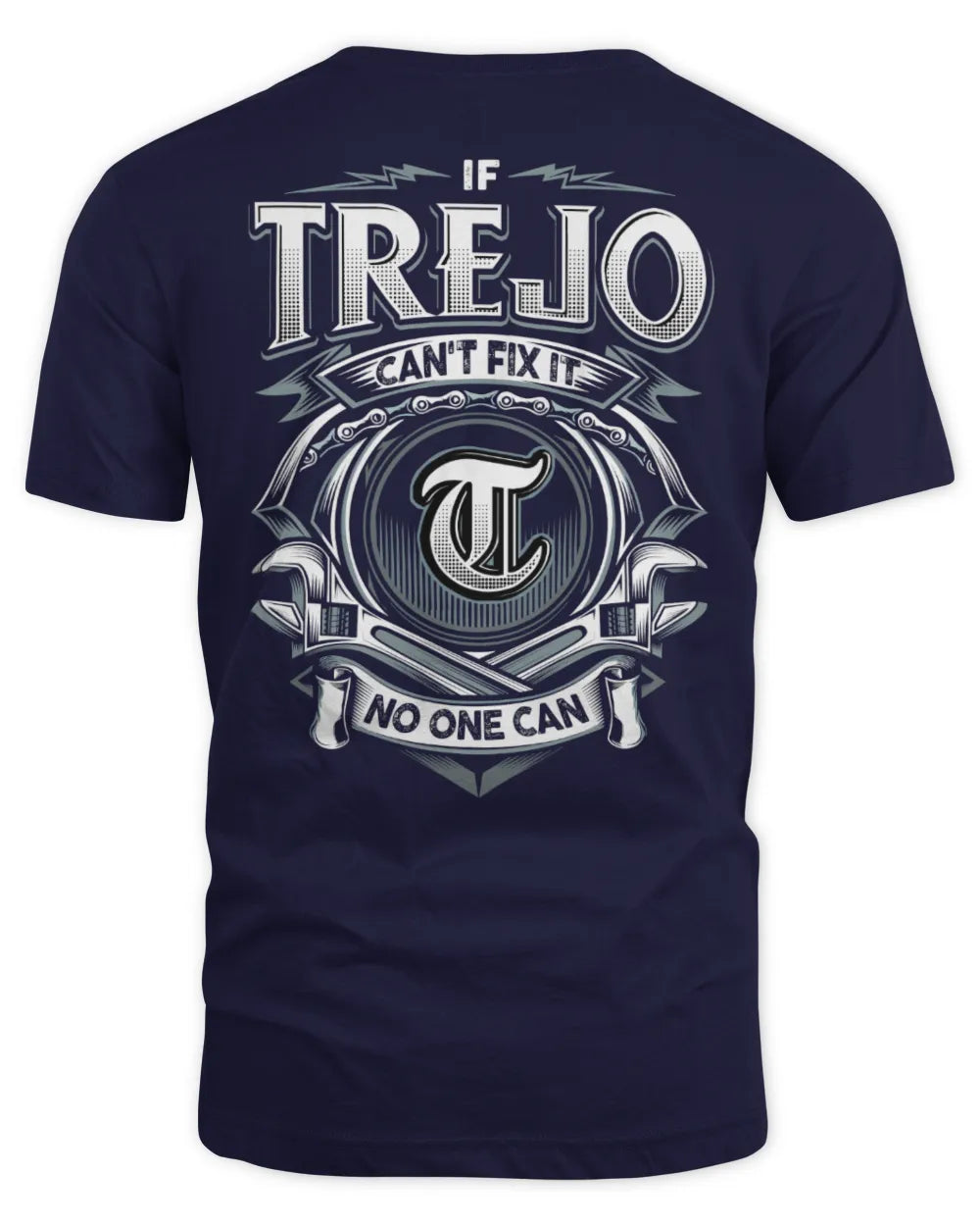 TREJO AP81-K4-626 - Personalized Ahmed Quote Apparel “If Ahmed Can't Fix It, No One Can” - Unisex Standard T-Shirt - Navy