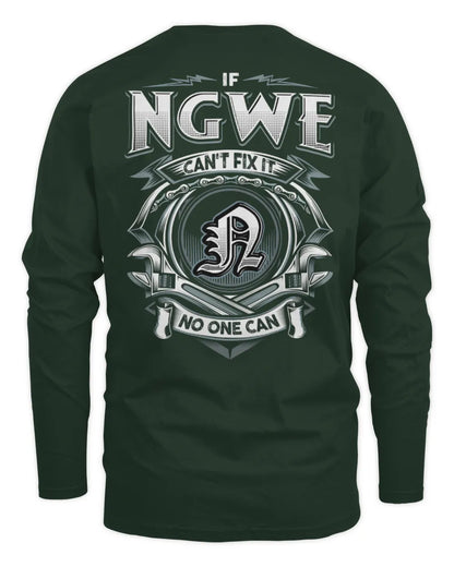 NGWE AP81-K4-626 - Personalized Ahmed Quote Apparel “If Ahmed Can't Fix It, No One Can” - Men's Long Sleeved T-Shirt - Forest Green