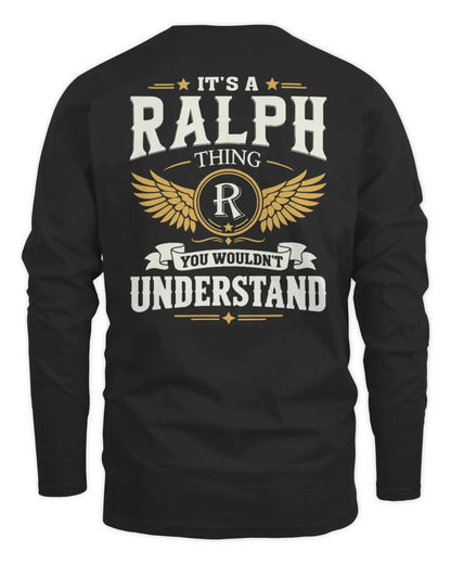 RALPH KT06-M008 It’s a [NAME] Thing – You Wouldn’t Understand | Personalized Vintage T-Shirt - Men's Long Sleeved T-Shirt - Black