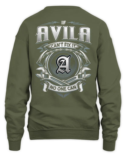 AVILA AP81-K4-626 - Personalized Ahmed Quote Apparel “If Ahmed Can't Fix It, No One Can” - Unisex Sweatshirt - Military Green