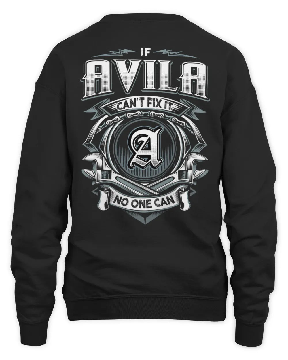 AVILA AP81-K4-626 - Personalized Ahmed Quote Apparel “If Ahmed Can't Fix It, No One Can” - Unisex Sweatshirt - Black