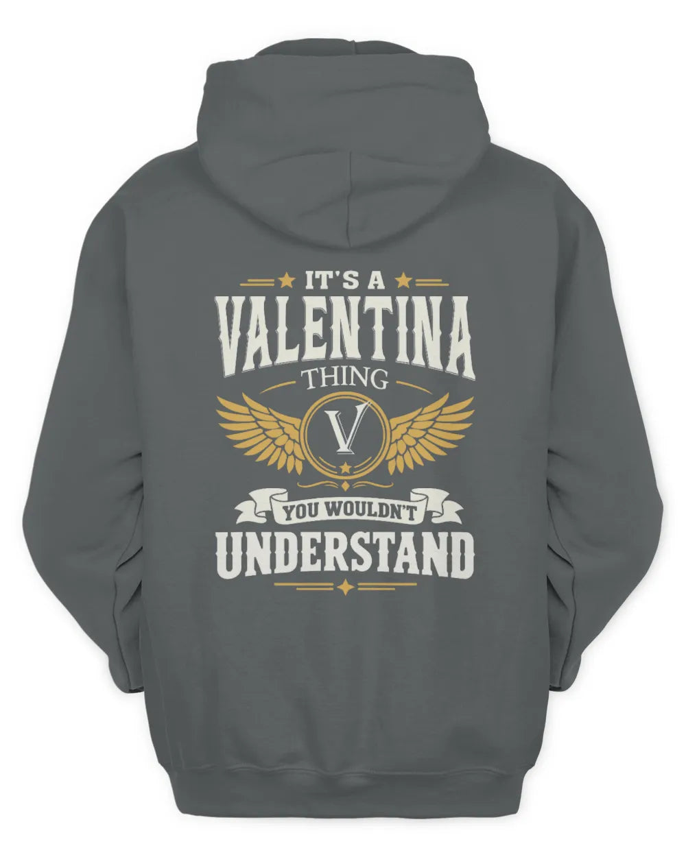 VALENTINA KT06-M008 It’s a [NAME] Thing – You Wouldn’t Understand | Personalized Vintage T-Shirt - Unisex Hoodie - Charcoal