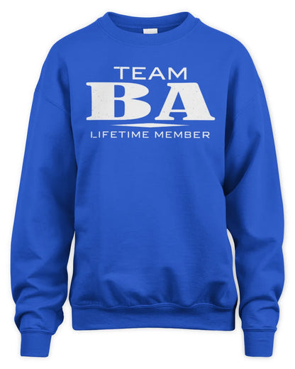 BA BL62-K4-128 - Personalized “Team NAME Lifetime Member” - Unisex Sweatshirt - Royal