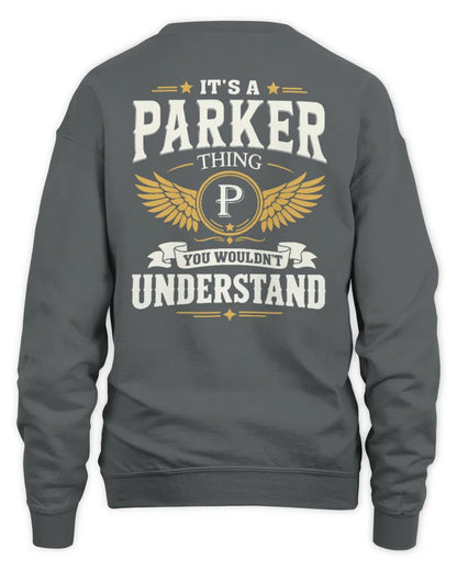 PARKER KT06-M008 It’s a [NAME] Thing – You Wouldn’t Understand | Personalized Vintage T-Shirt - Unisex Sweatshirt - Charcoal