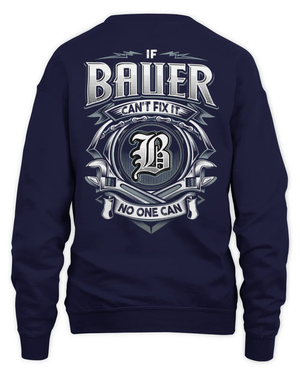 BAUER AP81-K4-626 - Personalized Ahmed Quote Apparel “If Ahmed Can't Fix It, No One Can” - Unisex Sweatshirt - Navy