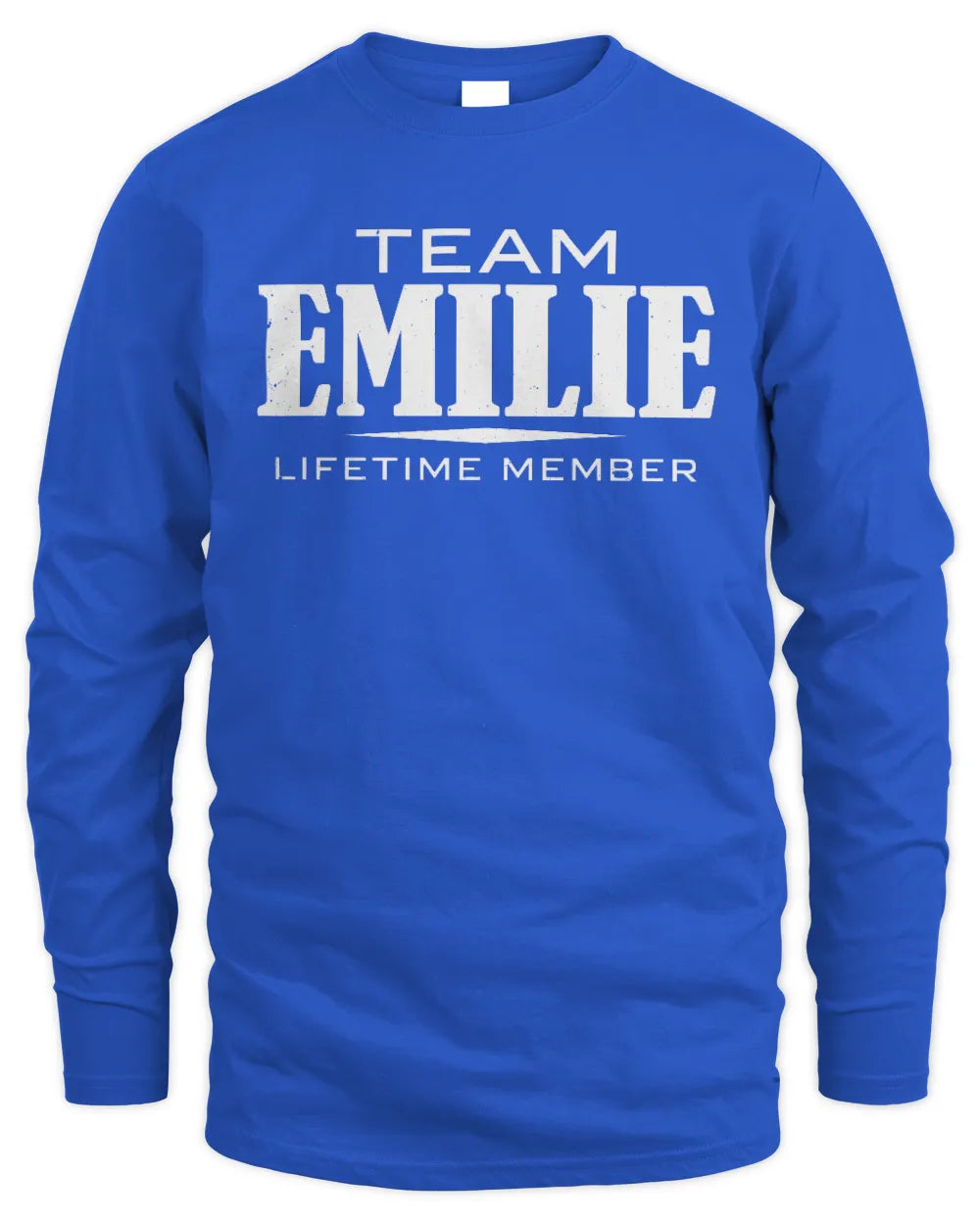 EMILIE BL62-K4-128 - Personalized “Team NAME Lifetime Member” - Men's Long Sleeved T-Shirt - Royal