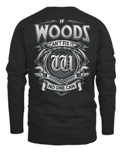 WOODS AP81-K4-626 - Personalized Ahmed Quote Apparel “If Ahmed Can't Fix It, No One Can” - Men's Long Sleeved T-Shirt - Black
