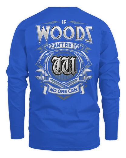 WOODS AP81-K4-626 - Personalized Ahmed Quote Apparel “If Ahmed Can't Fix It, No One Can” - Men's Long Sleeved T-Shirt - Royal