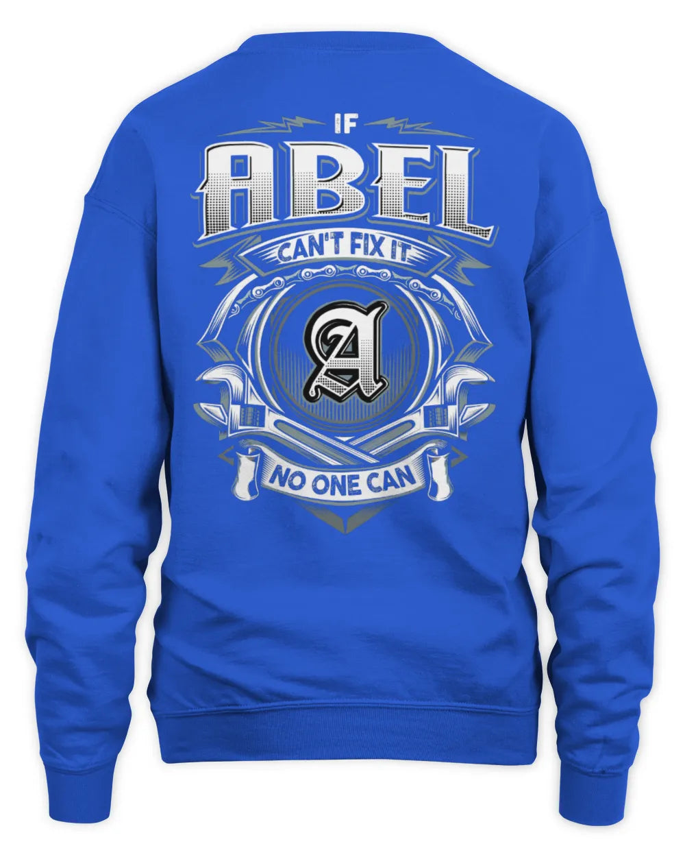 ABEL AP81-K4-626 - Personalized Ahmed Quote Apparel “If Ahmed Can't Fix It, No One Can” - Unisex Sweatshirt - Royal