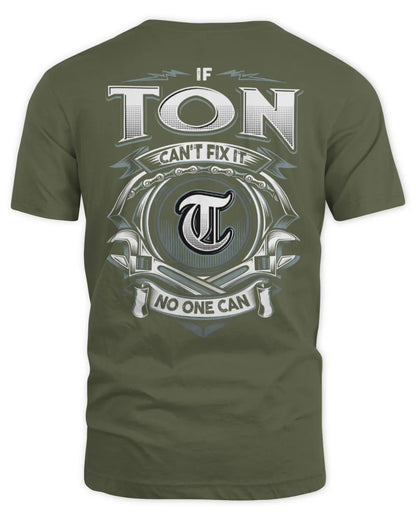 TON AP81-K4-626 - Personalized Ahmed Quote Apparel “If Ahmed Can't Fix It, No One Can” - Unisex Standard T-Shirt - Military Green