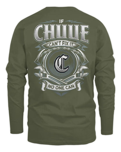 CHUUE AP81-K4-626 - Personalized Ahmed Quote Apparel “If Ahmed Can't Fix It, No One Can” - Men's Long Sleeved T-Shirt - Military Green