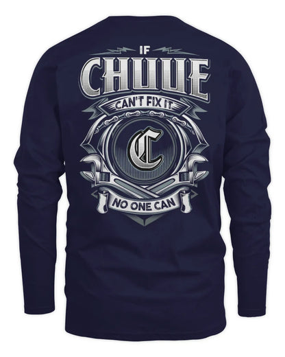 CHUUE AP81-K4-626 - Personalized Ahmed Quote Apparel “If Ahmed Can't Fix It, No One Can” - Men's Long Sleeved T-Shirt - Navy