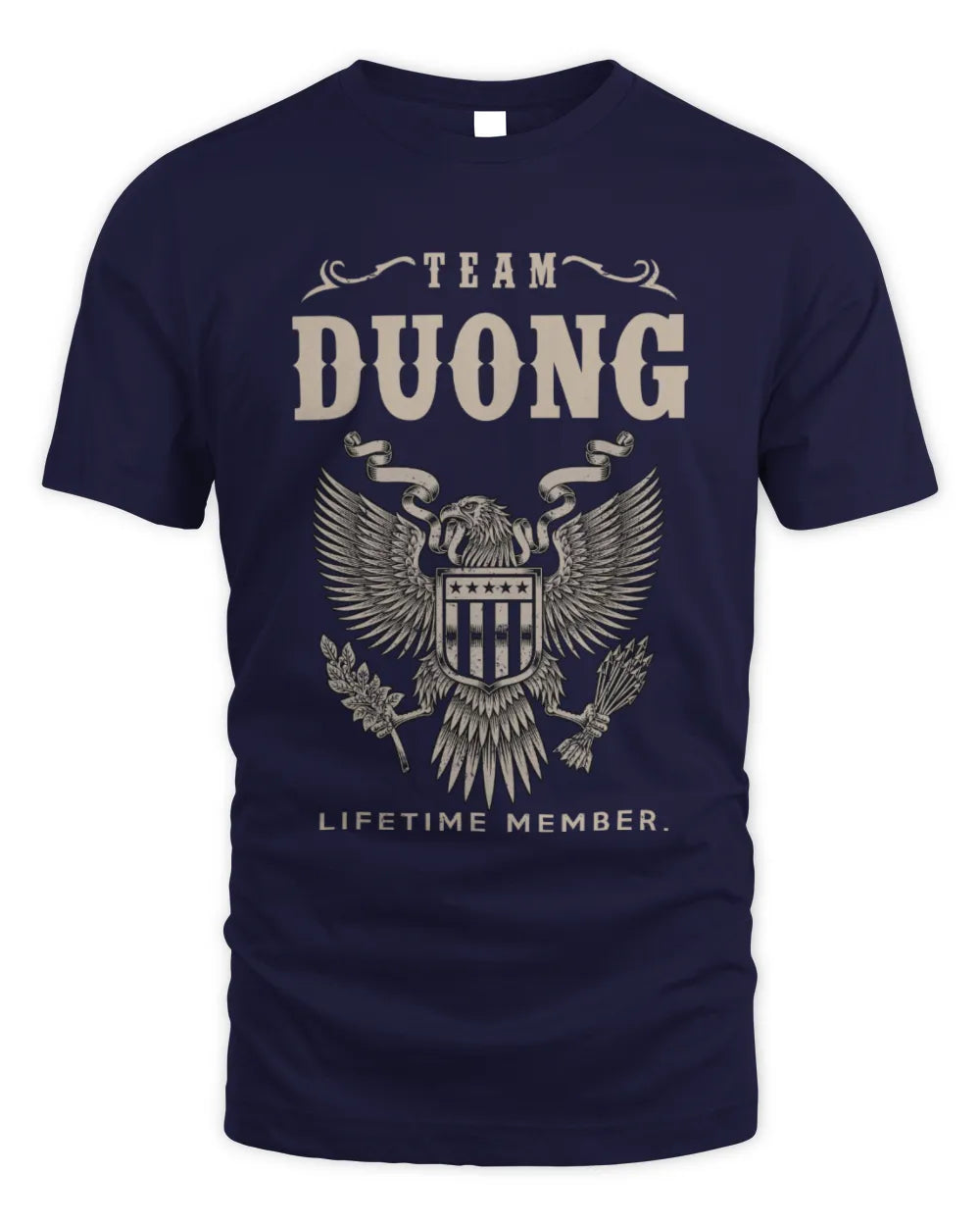 DUONG TP06-K82 – Personalized Classic Style Apparel “Team NAME Lifetime Member” - Unisex Standard T-Shirt - Navy