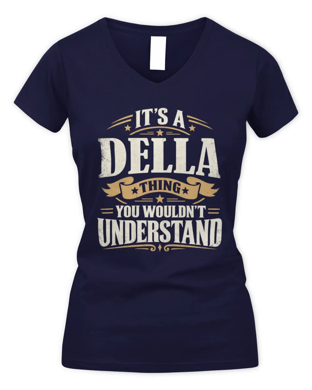 DELLA P08 TH51 - Personalized “It’s a/an [NAME] Thing – You Wouldn’t Understand” Shirt - Women's V-Neck T-Shirt - Navy