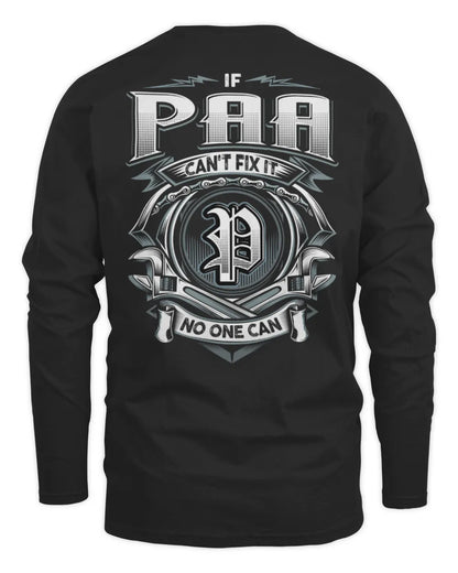 PAA AP81-K4-626 - Personalized Ahmed Quote Apparel “If Ahmed Can't Fix It, No One Can” - Men's Long Sleeved T-Shirt - Black
