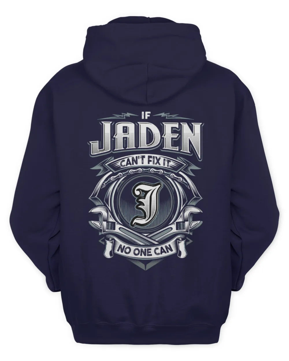 JADEN AP81-K4-626 - Personalized Ahmed Quote Apparel “If Ahmed Can't Fix It, No One Can” - Unisex Hoodie - Navy