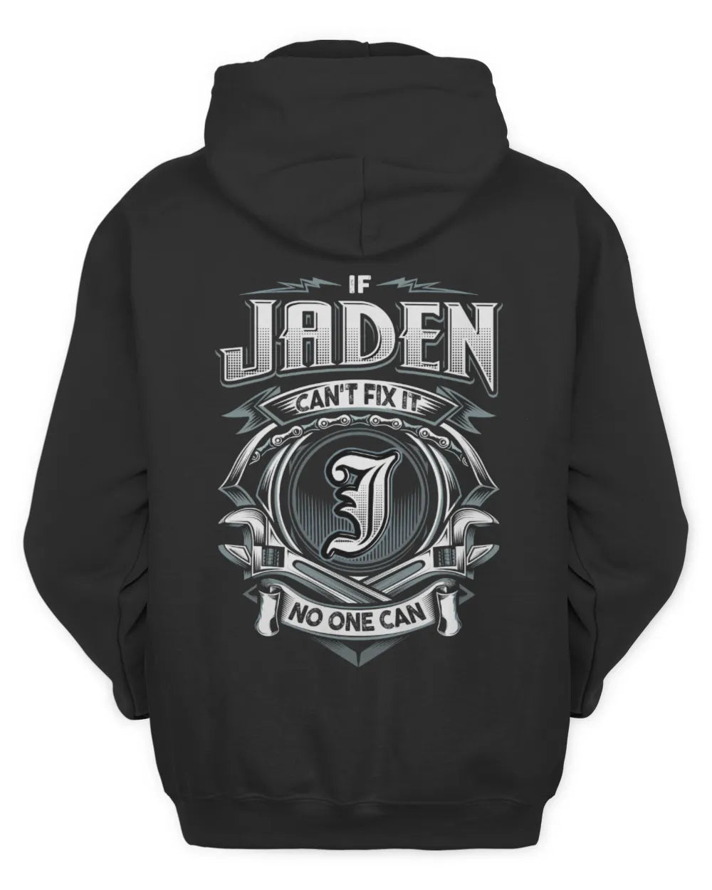 JADEN AP81-K4-626 - Personalized Ahmed Quote Apparel “If Ahmed Can't Fix It, No One Can” - Unisex Hoodie - Black