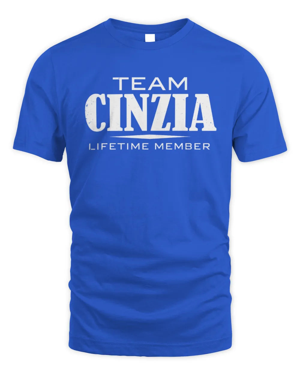 CINZIA BL62-K4-128 - Personalized “Team NAME Lifetime Member” - Unisex Standard T-Shirt - Royal