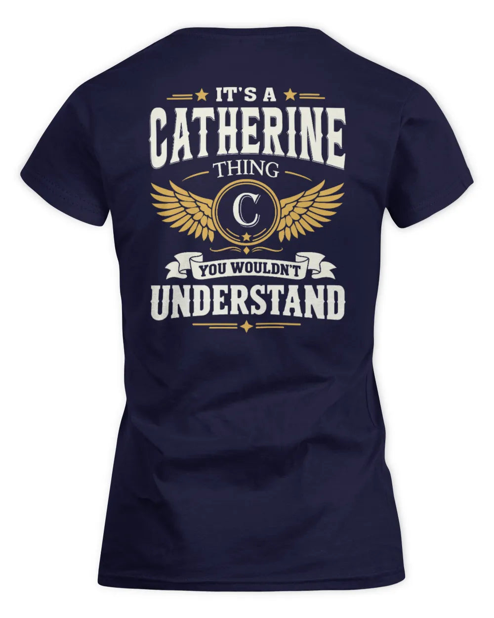 CATHERINE KT06-M008 It’s a [NAME] Thing – You Wouldn’t Understand | Personalized Vintage T-Shirt - Women's Standard T-Shirt - Navy