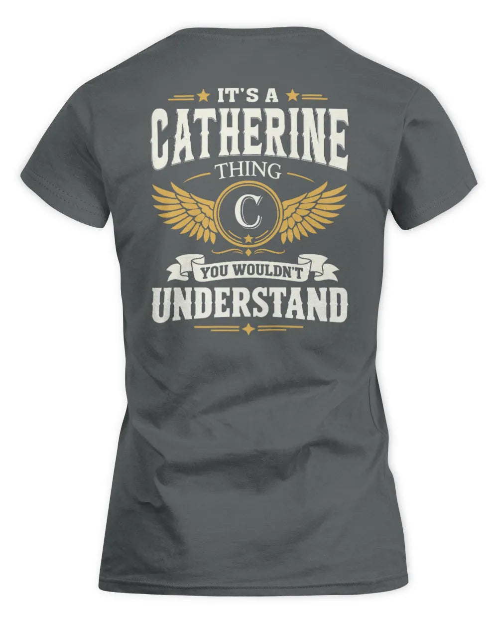 CATHERINE KT06-M008 It’s a [NAME] Thing – You Wouldn’t Understand | Personalized Vintage T-Shirt - Women's Standard T-Shirt - Charcoal