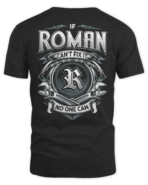 ROMAN AP81-K4-626 - Personalized Ahmed Quote Apparel “If Ahmed Can't Fix It, No One Can” - Unisex Standard T-Shirt - Black