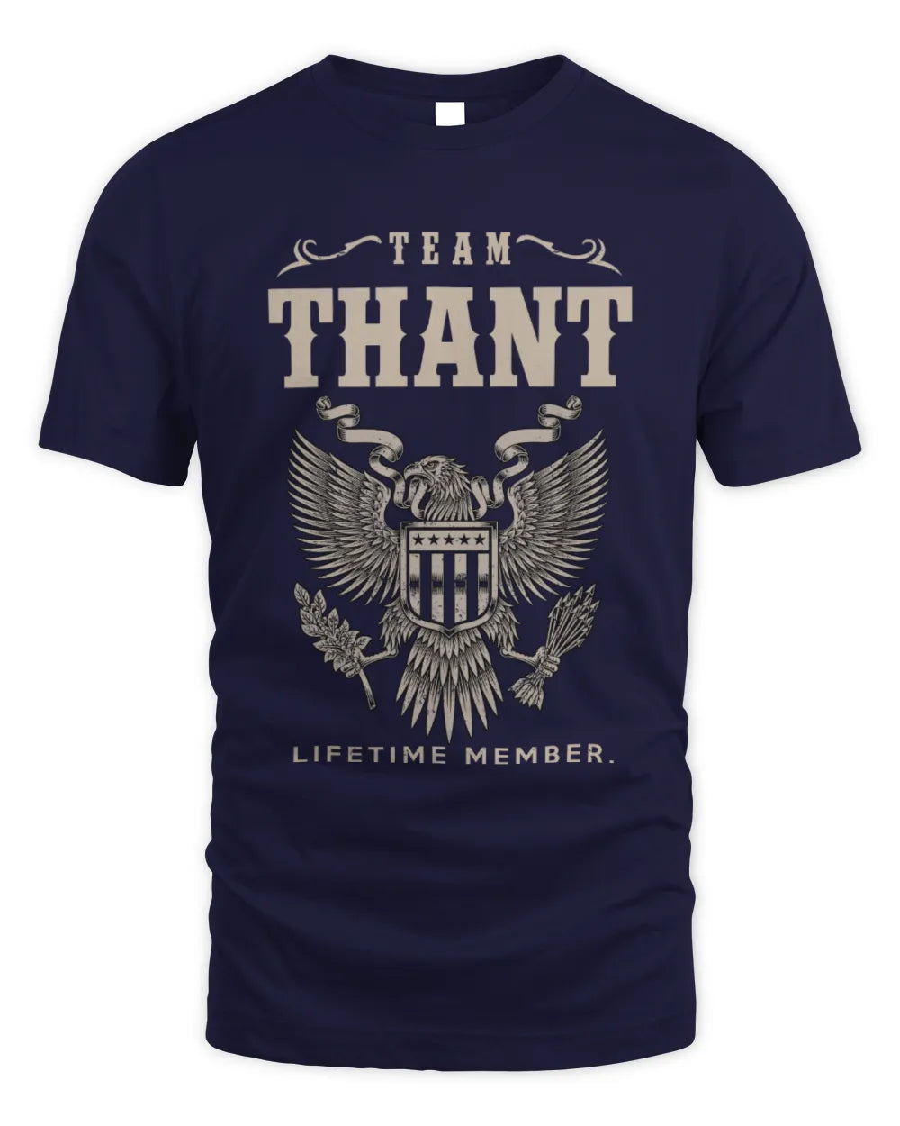 THANT TP06-K82 – Personalized Classic Style Apparel “Team NAME Lifetime Member” - Unisex Standard T-Shirt - Navy