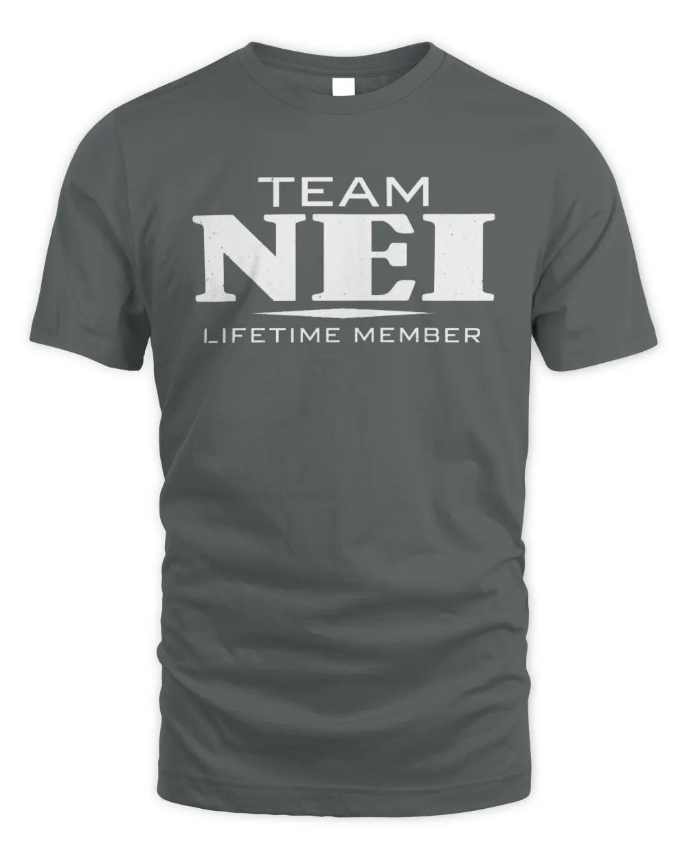NEI BL62-K4-128 - Personalized “Team NAME Lifetime Member” - Unisex Standard T-Shirt - Charcoal