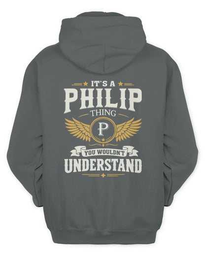 PHILIP KT06-M008 It’s a [NAME] Thing – You Wouldn’t Understand | Personalized Vintage T-Shirt - Unisex Hoodie - Charcoal