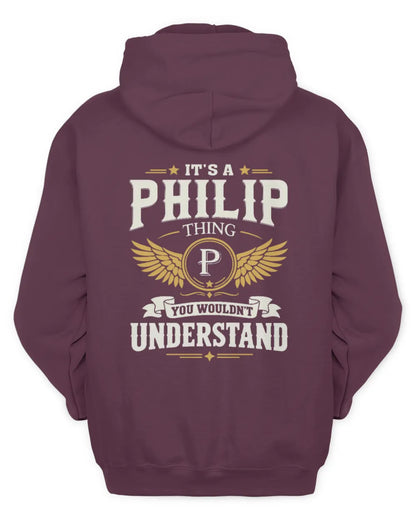 PHILIP KT06-M008 It’s a [NAME] Thing – You Wouldn’t Understand | Personalized Vintage T-Shirt - Unisex Hoodie - Maroon