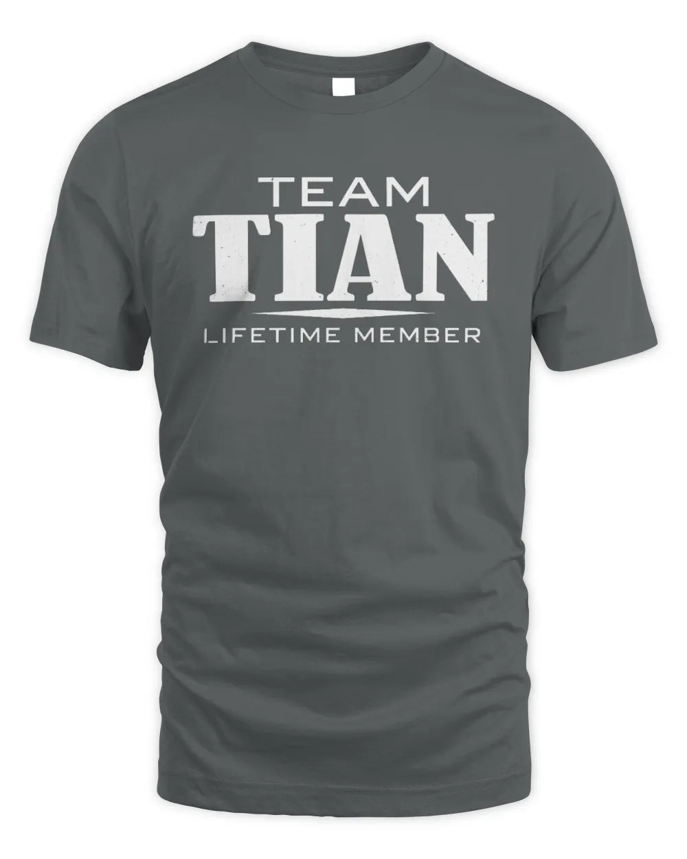 TIAN BL62-K4-128 - Personalized “Team NAME Lifetime Member” - Unisex Standard T-Shirt - Charcoal