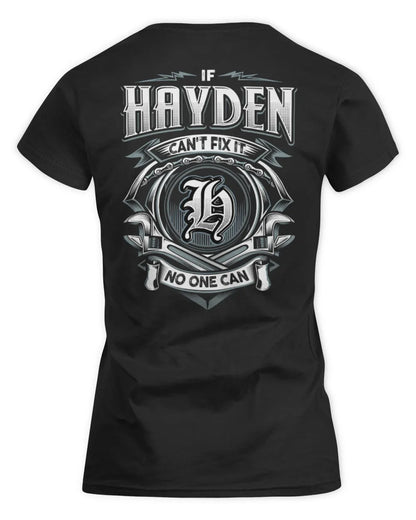 HAYDEN AP81-K4-626 - Personalized Ahmed Quote Apparel “If Ahmed Can't Fix It, No One Can” - Women's Standard T-Shirt - Black