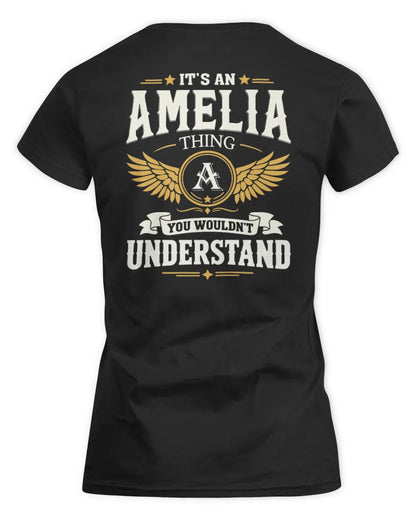 AMELIA KT06-M008 It’s a [NAME] Thing – You Wouldn’t Understand | Personalized Vintage T-Shirt - Women's Standard T-Shirt - Black