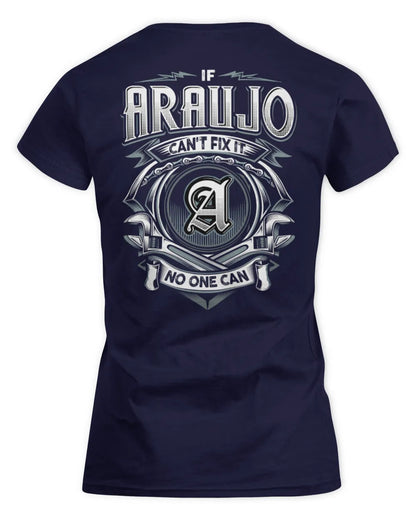 ARAUJO AP81-K4-626 - Personalized Ahmed Quote Apparel “If Ahmed Can't Fix It, No One Can” - Women's Standard T-Shirt - Navy