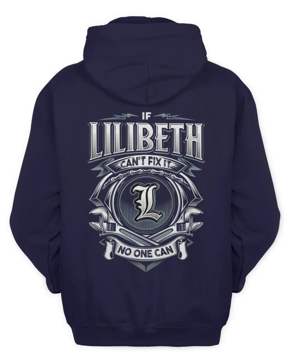 LILIBETH AP81-K4-626 - Personalized Ahmed Quote Apparel “If Ahmed Can't Fix It, No One Can” - Unisex Hoodie - Navy