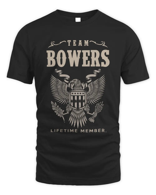 BOWERS TP06-K82 – Personalized Classic Style Apparel “Team NAME Lifetime Member” - Unisex Standard T-Shirt - Black