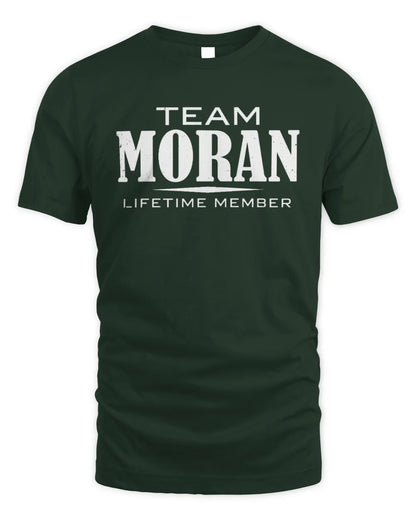 MORAN BL62-K4-128 - Personalized “Team NAME Lifetime Member” - Unisex Standard T-Shirt - Forest Green