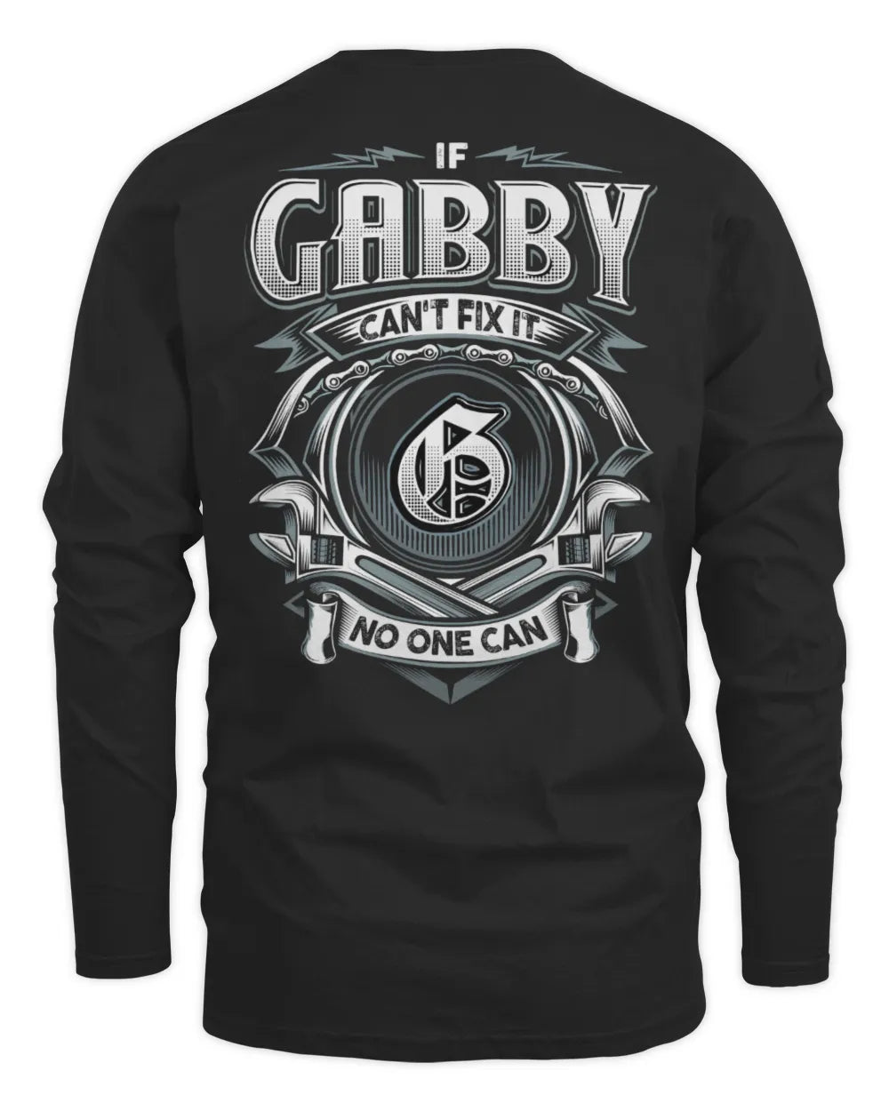 GABBY AP81-K4-626 - Personalized Ahmed Quote Apparel “If Ahmed Can't Fix It, No One Can” - Men's Long Sleeved T-Shirt - Black