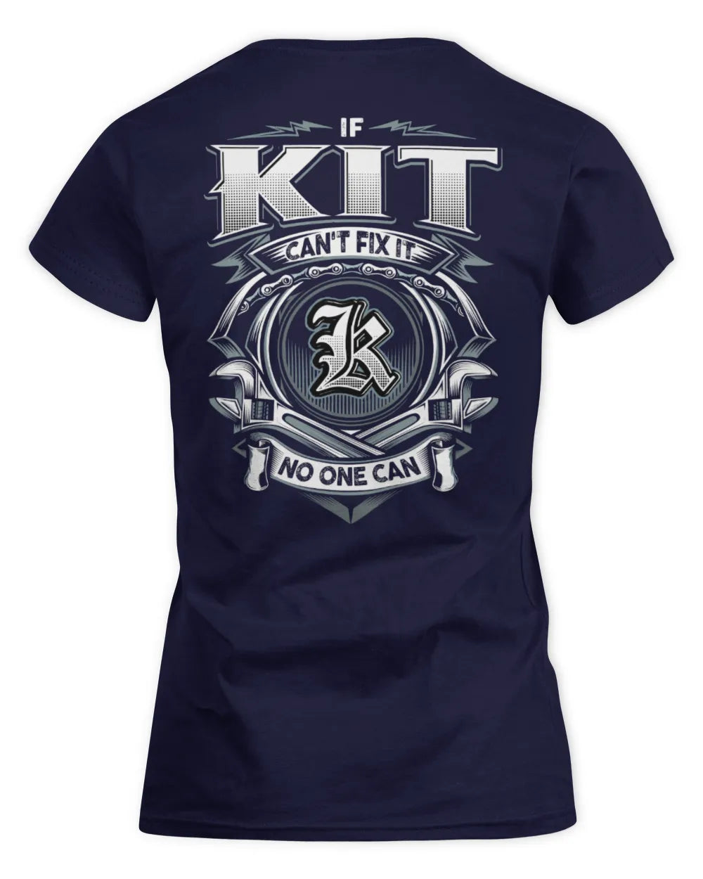 KIT AP81-K4-626 - Personalized Ahmed Quote Apparel “If Ahmed Can't Fix It, No One Can” - Women's Standard T-Shirt - Navy