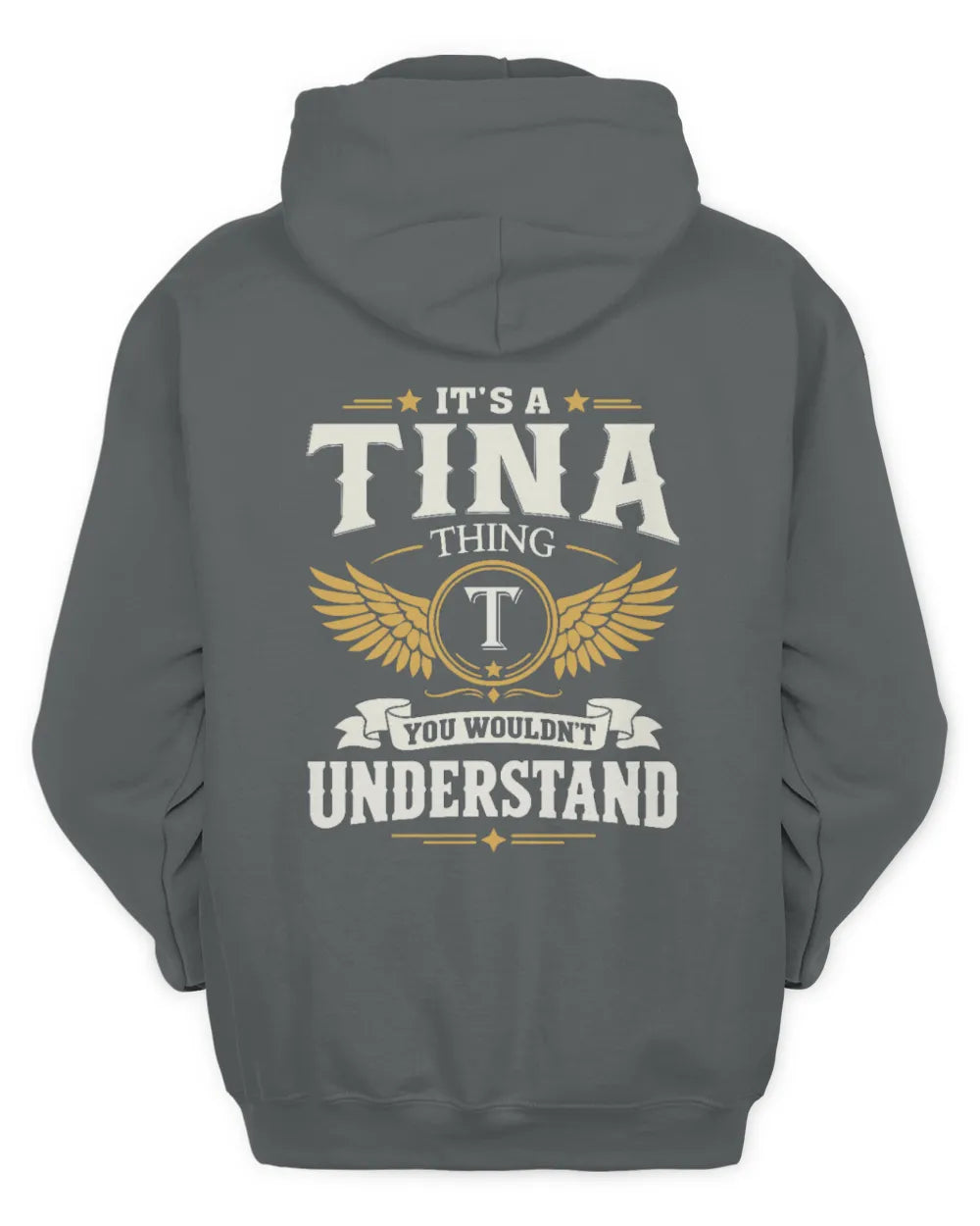 TINA KT06-M008 It’s a [NAME] Thing – You Wouldn’t Understand | Personalized Vintage T-Shirt - Unisex Hoodie - Charcoal