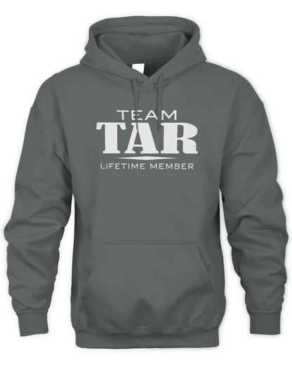 TAR BL62-K4-128 - Personalized “Team NAME Lifetime Member” - Unisex Hoodie - Charcoal