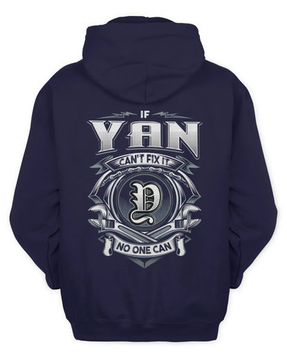 YAN AP81-K4-626 - Personalized Ahmed Quote Apparel “If Ahmed Can't Fix It, No One Can” - Unisex Hoodie - Navy