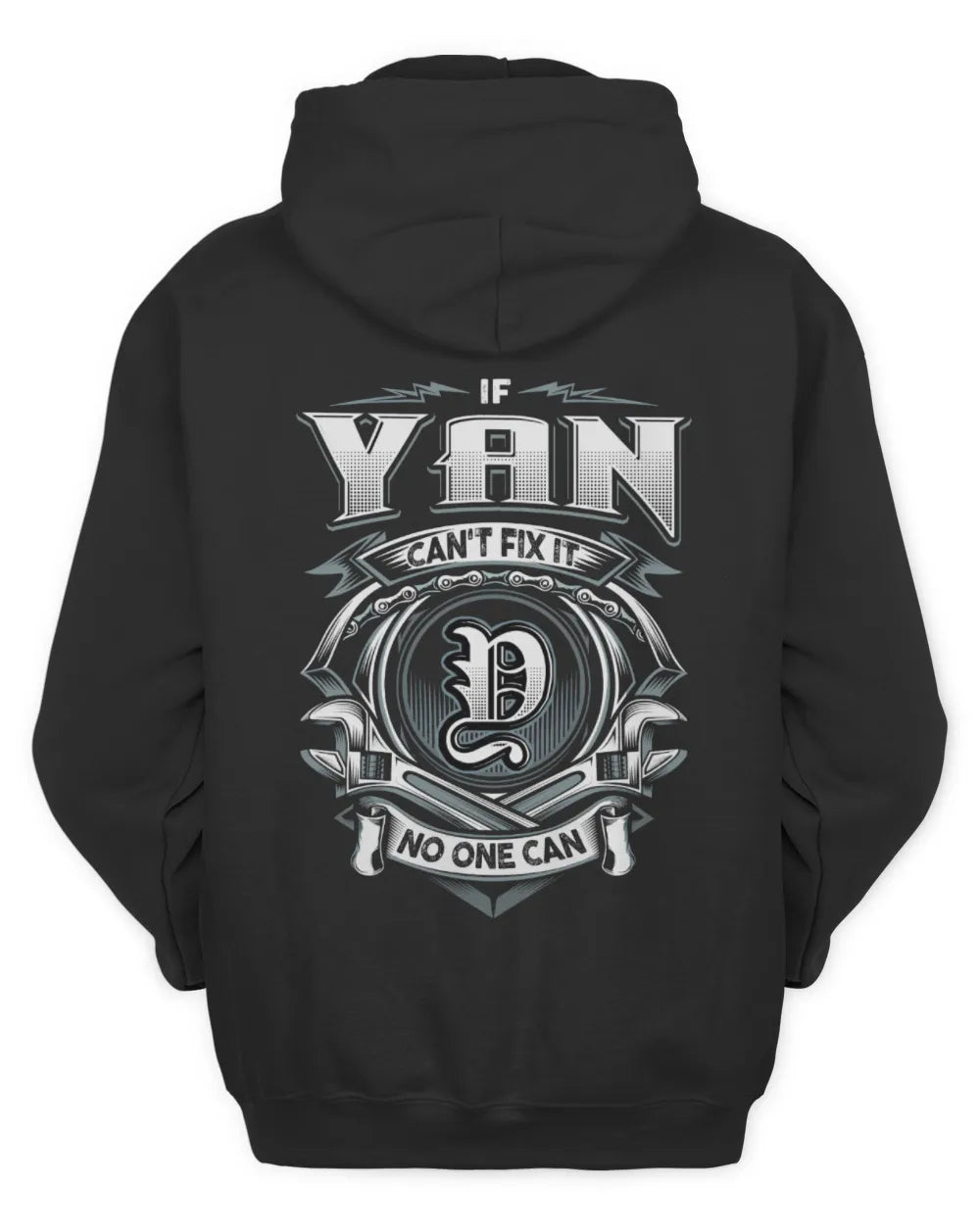 YAN AP81-K4-626 - Personalized Ahmed Quote Apparel “If Ahmed Can't Fix It, No One Can” - Unisex Hoodie - Black