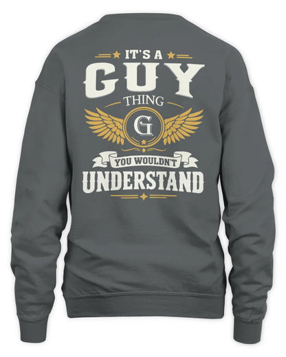 GUY KT06-M008 It’s a [NAME] Thing – You Wouldn’t Understand | Personalized Vintage T-Shirt - Unisex Sweatshirt - Charcoal